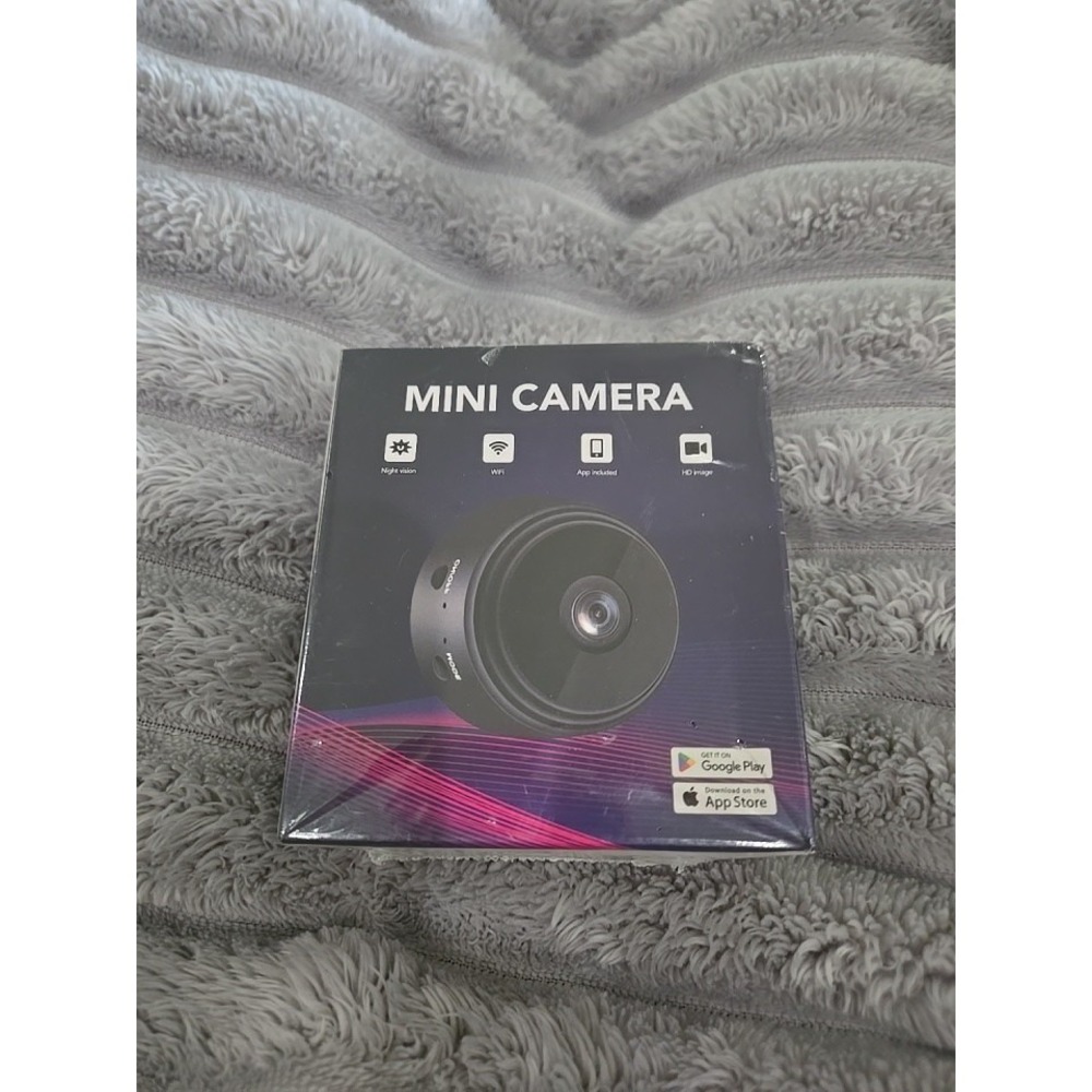 Mini Camera Wi-Fi Night Vision HD Discreet Magnetic Stand Black NEW‎ IN BOX